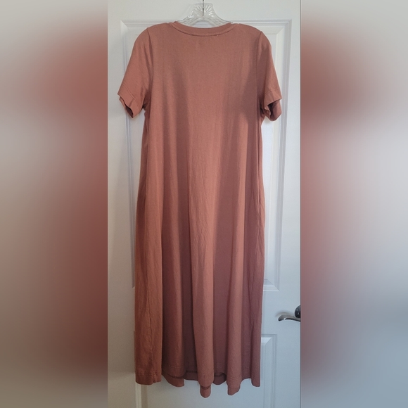 Free People FP Beach T-Shirt Midi Dress in "Burnt" Orange X Small with Pockets - Picture 2 of 8
